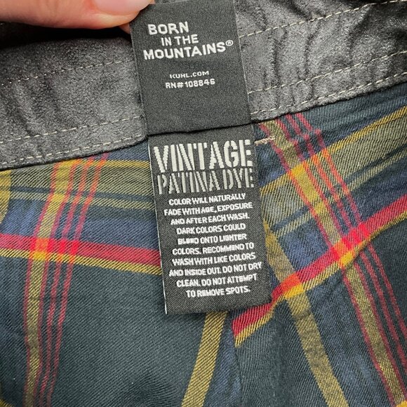 Kuhl Rydr Vintage Patina Dye Pants Forged Iron Size 30 x 32 Flannel Lined Climb - Picture 10 of 15
